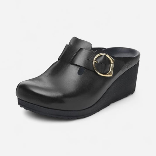 Fanny Black Leather Narrow