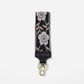 2 Wild Rose Easy Find Wristlet Keychain Black White"