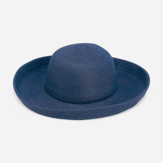 Tropical Classic Sewn Hat Paper Braid W/Self Trim Navy