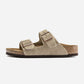 Arizona Kid's Taupe Suede Leather Narrow