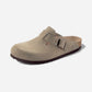 Boston Soft Footbed Taupe Suede Leather Narrow