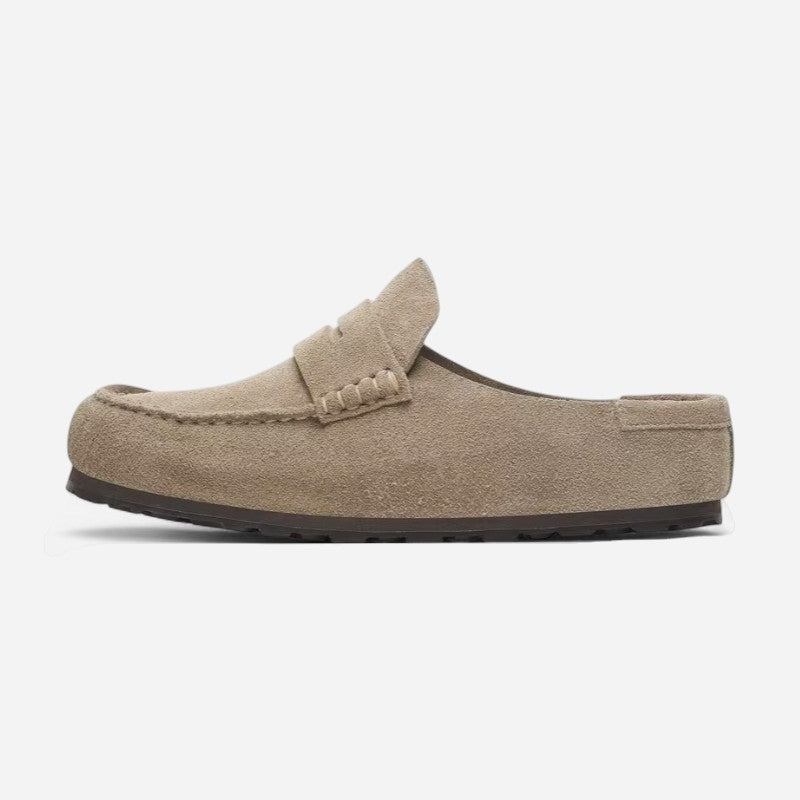 Naples Taupe Suede Narrow