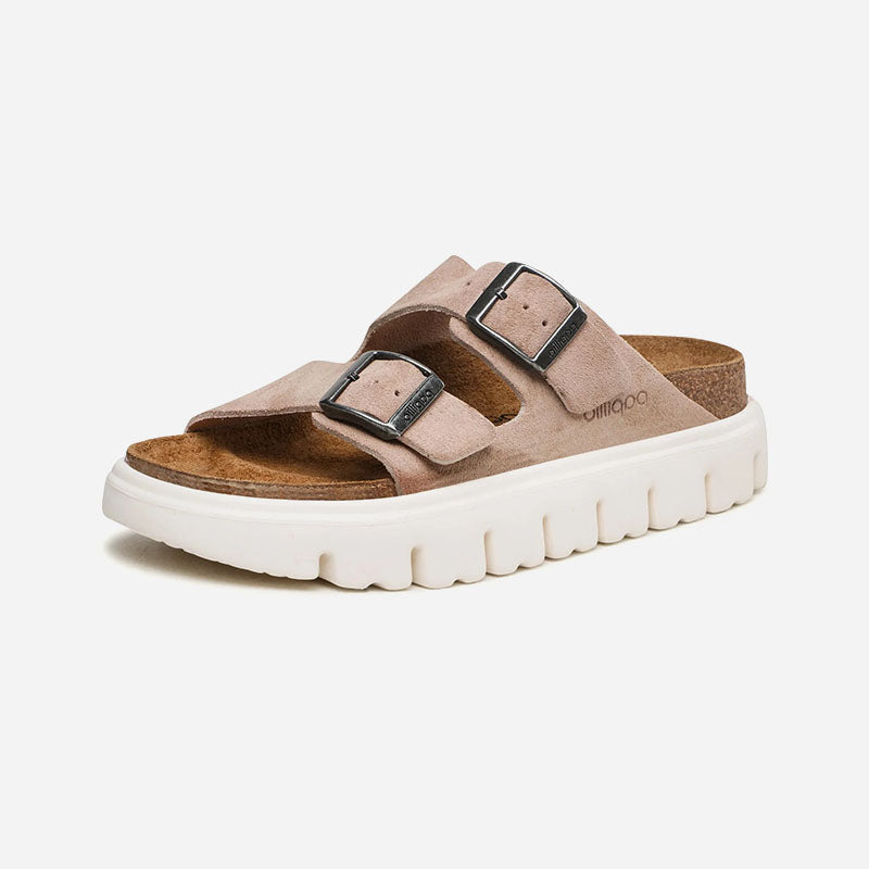 Arizona Chunky Warm Sand Suede Leather Narrow