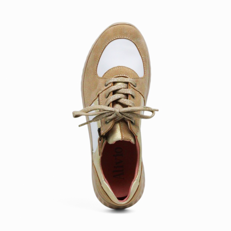Women's Bilbao Zip Taupe/White