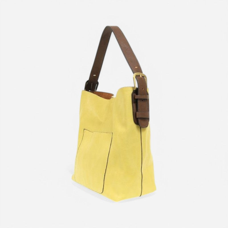 Classic Hobo Handbag Lemon Zest/Coffee