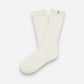 Rib Knit Slouchy Crew White
