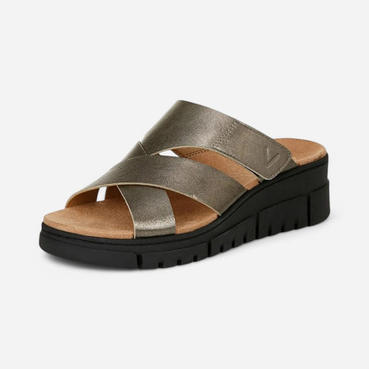Uptown Sunset Gunmetal metallic Leather