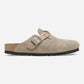 Boston Braided Taupe Suede Leather Narrow