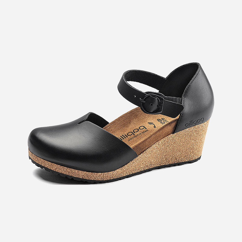 Mary Black Leather Narrow