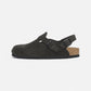 Tokio Black Suede Leather Narrow