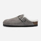 Boston Shearling Stone Coin Suede Leather Narrow