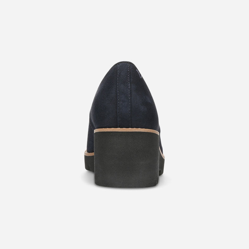 Willa Wedge Navy Suede