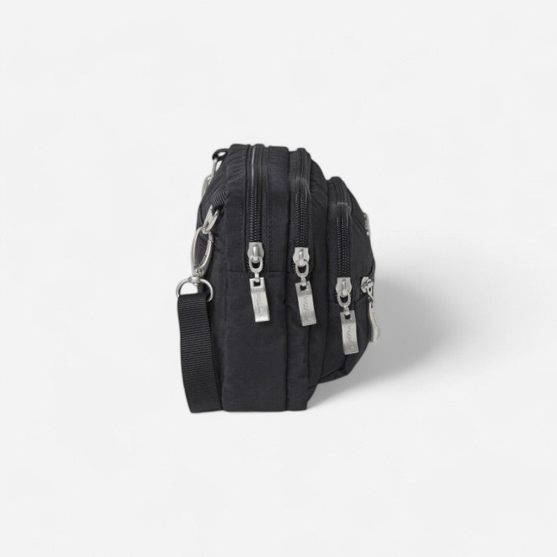 Triple Zip Bagg Black/Sand