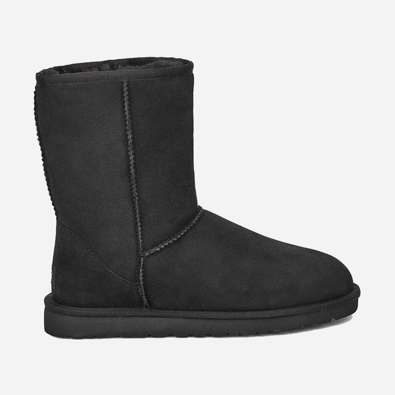 Men's Classic Short Sheepskin Boots Black