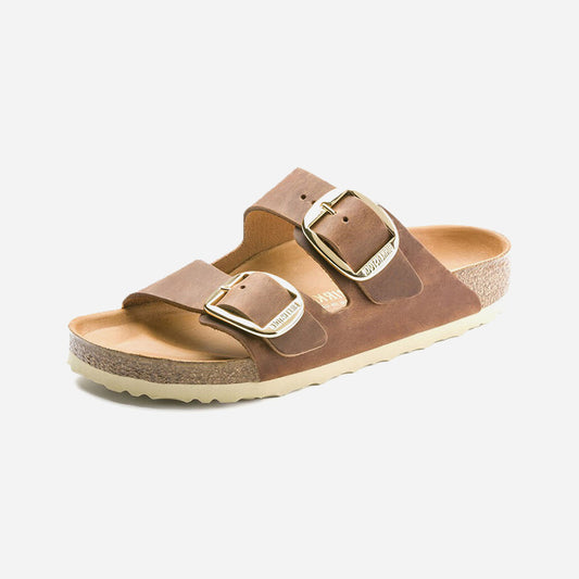 Arizona Big Buckle Cognac Oiled Leather Regular