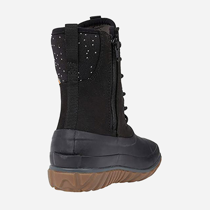 Classic Casual Tall Lace Leather Dark Grey
