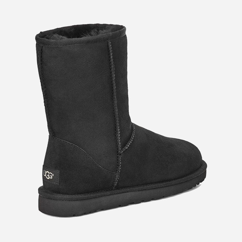 Men's Classic Short Sheepskin Boots Black
