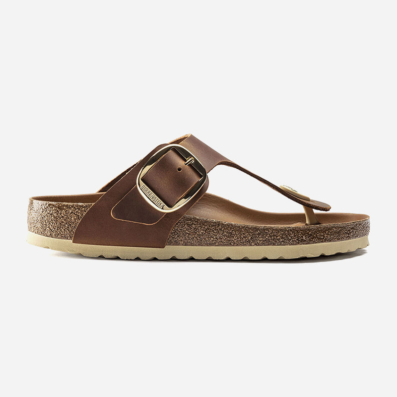 Gizeh Big Buckle Cognac Oiled Leather Regular