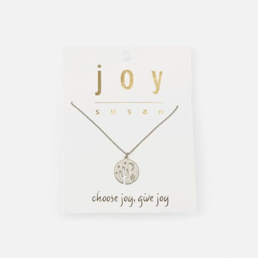 Starry Desert Night Cutout Necklace Silver