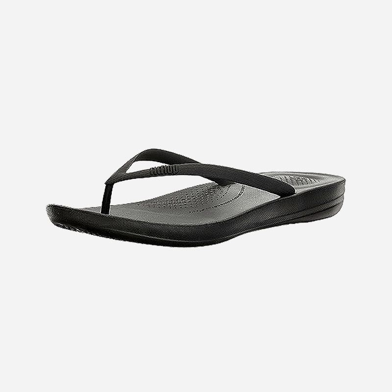 Iqushion Ergonomic Flip-Flops All Black